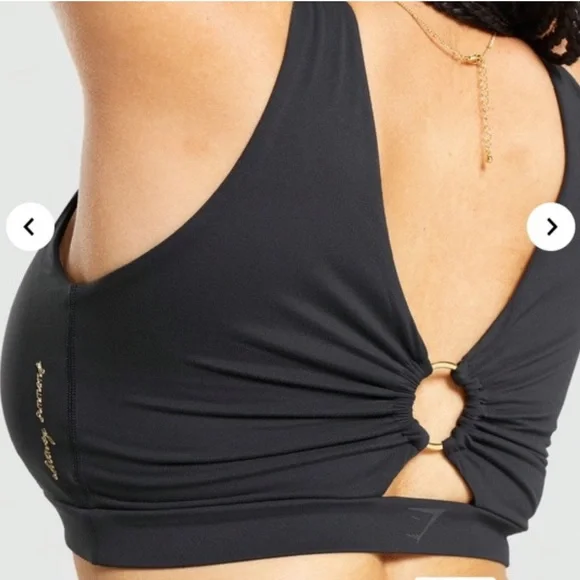 (XS) Whitney Simmons x Gymshark Sports Bra Black Extra Small - Picture 4 of 13